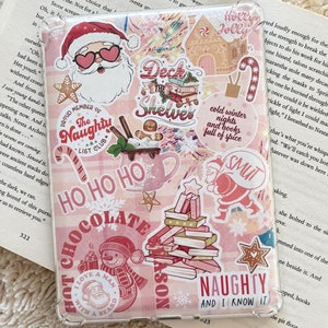 Pink Christmas Kindle Insert – Festive Book Lover Gift (Digital Download)