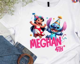 lilo and Stitch Birthday T-shirt Design, lilo and stitch Birthday Party, lilo and stitch Birthday Tee, DIGITAL FILE LS05