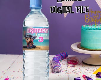 Stitch Water Bottle Label, Editable Water Label, lilo and stitch Beverage Label, Juice Label, lilo and stitch Bottle Label LS05