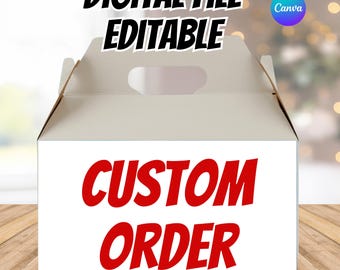 Gable Box, Personalized Gable Box, Custom labels, Custom order Gable box, DIGITAL FILE - C33