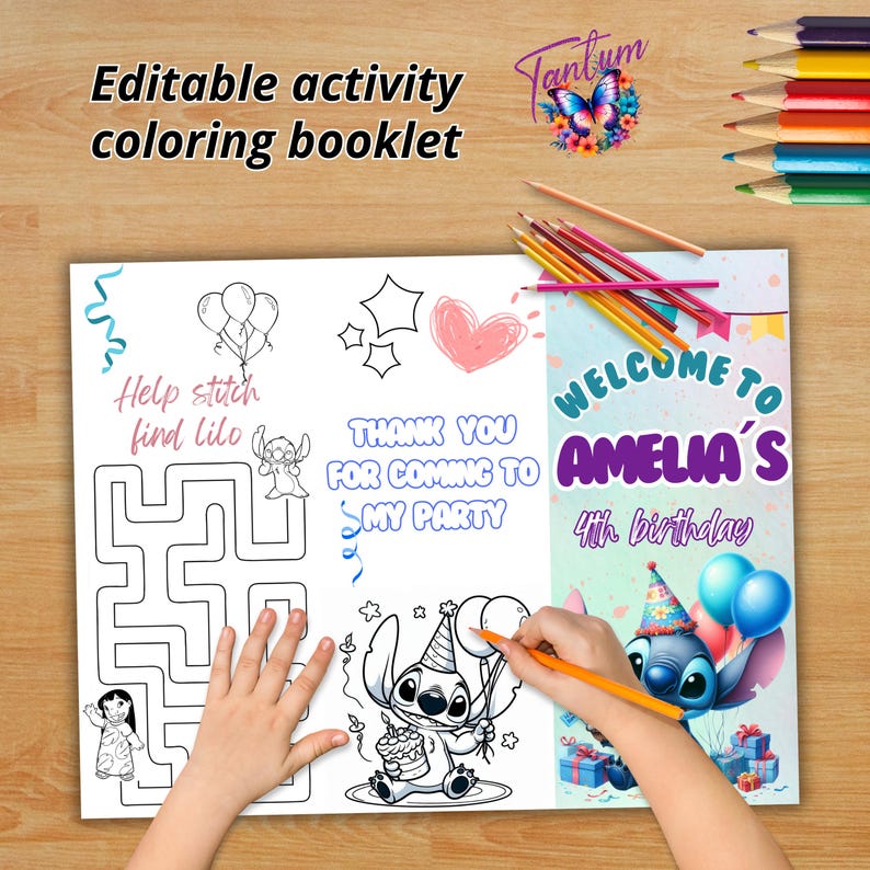 Printable Stitch Activity Sheet, Stitch Trifold, Stitch Coloring Page ...