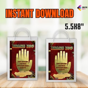 Gravity falls Gift Bag Tags, Gravity falls Treat Bags, Gravity falls Snack Bags, Gravity falls Theme Party Favor Bags INSTANT DOWNLOAD GF15
