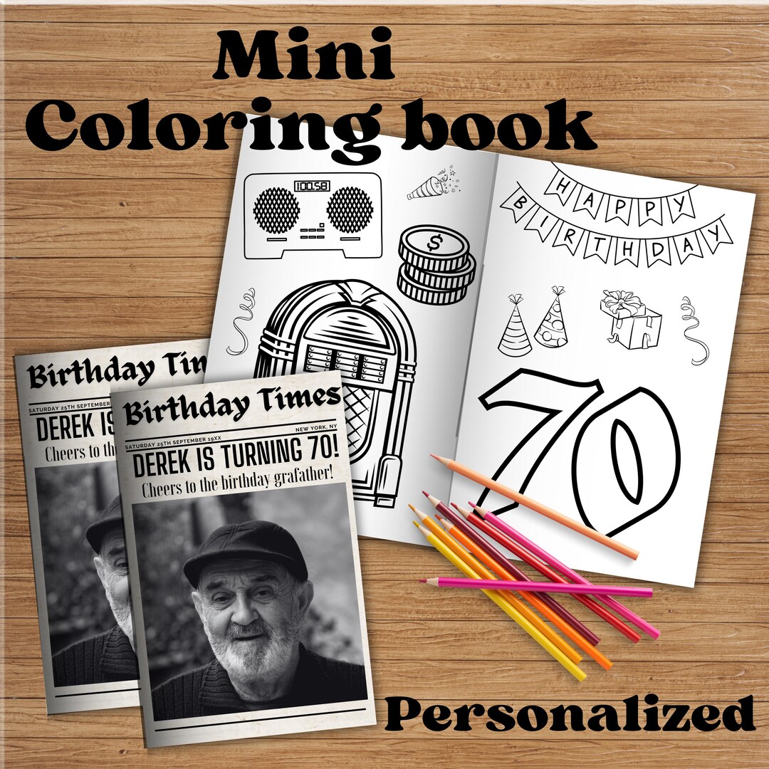 Editable Newspaper Mini Coloing Book, Newspaper Coloring Book ...