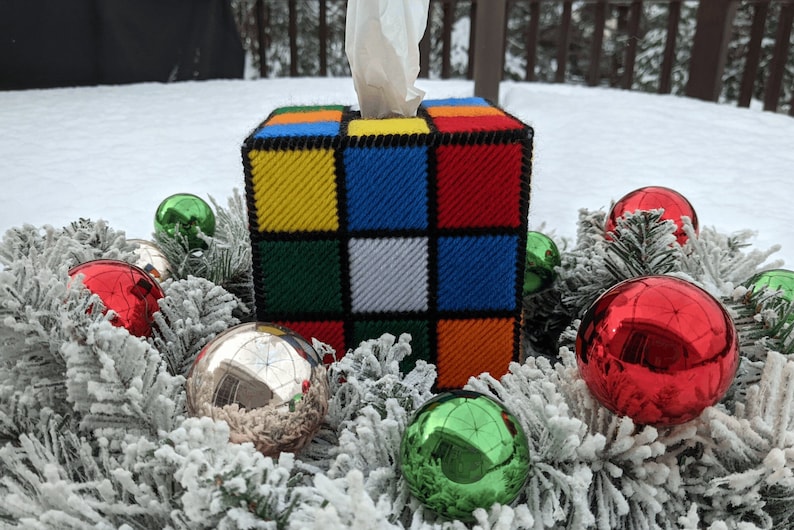 The ORIGINAL & BEST SELLING Rubik's Cube Tissue Box Cover as seen on tv The Big Bang Theory. image 1