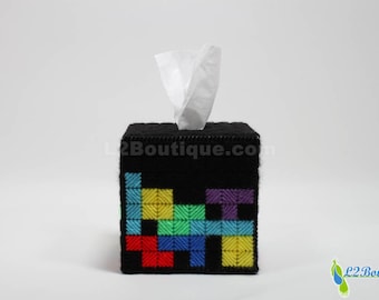 Tetris Arcade Game Inspired Tissue Box Cover