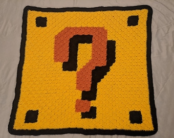 Mario Question Mark Block Blanket