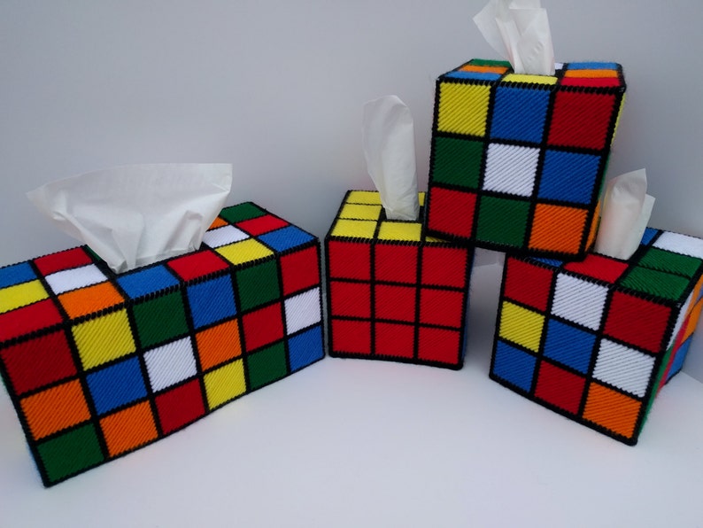 Rubik's Cube XL Tissue Box Cover Etsy