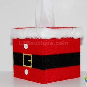 Santa Suit Tissue Box Cover Christmas Holiday Decoration image 2