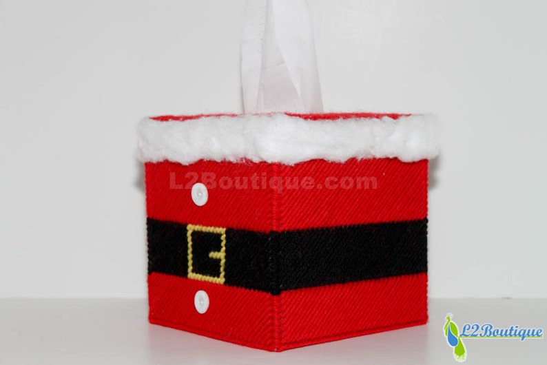Santa Suit Tissue Box Cover Christmas Holiday Decoration image 2