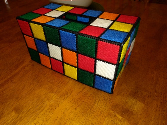 Rubik's Cube XL Tissue Box Cover - Etsy