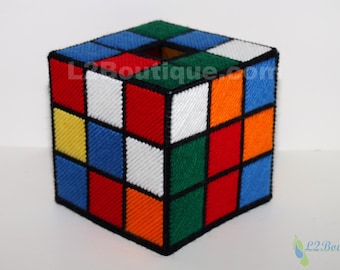 Rubik's Cube Tissue Box Cover: Big Bang Theory Decor