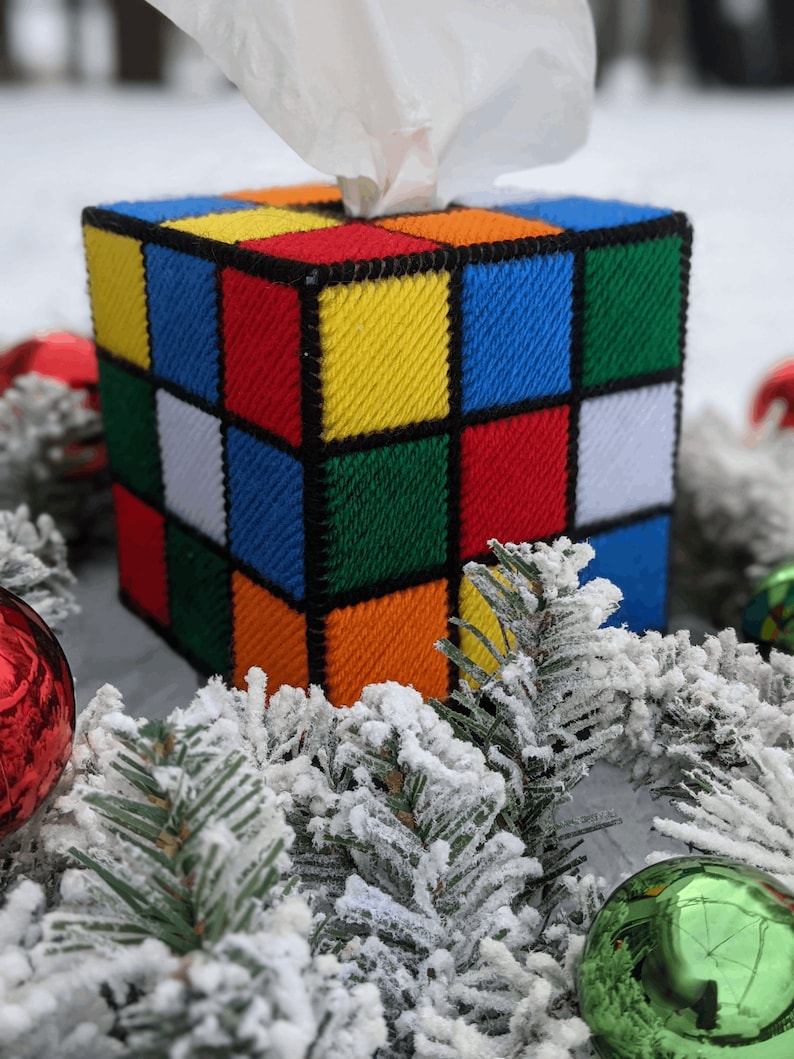 The ORIGINAL & BEST SELLING Rubik's Cube Tissue Box Cover as seen on tv The Big Bang Theory. image 2