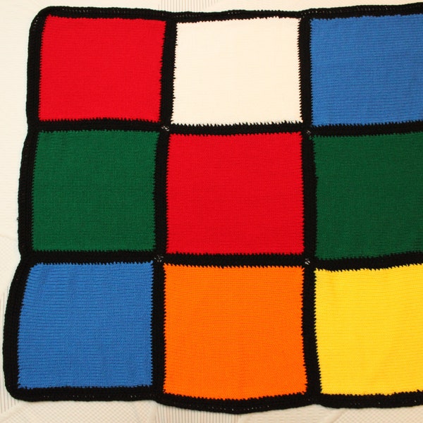 Rubik's Cube Blanket and Tissue Box Cover