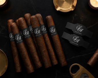 Custom Cigar Bands - Custom Wedding Cigar Labels - Wedding Cigar Bar Favors - Cigar Labels - Custom Wedding Favors - Wedding Favors