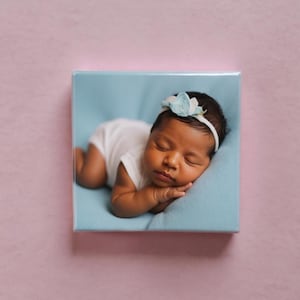 Photo Magnet Baby Keepsake, Custom Personalized Refrigerator Magnet, Nursery Decor Gift, Newborn Photo Display, Unique Baby Shower Present