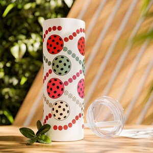 Pickleball Tumbler Gift for Pickleball Lover Skinny Tumbler Drinkware Pickleball Fan Cup Sports Gift Pickleball Player Gift Pickleball Cup