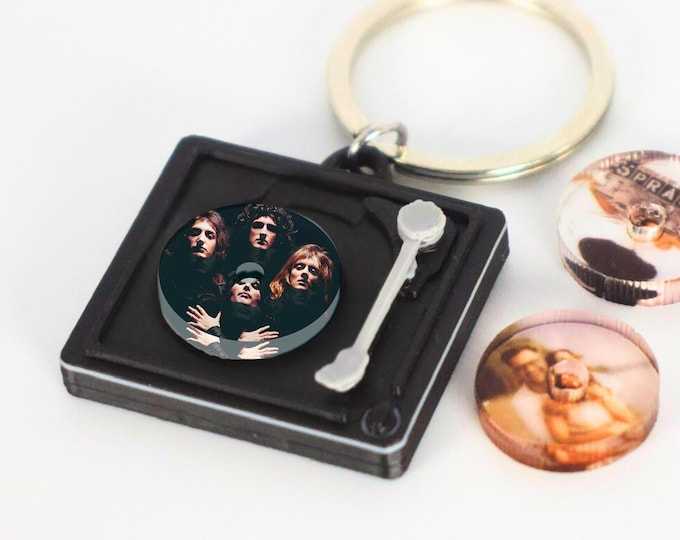 Rock Music Spotify Keychain • Custom Rock Song Keyring • NFC Tap to Play • Personalised Spotify Playlist Gift • Rock Lover Gift