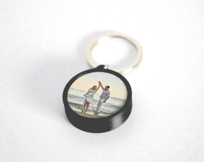 Personalised Photo & Song Keychain – NFC Tap to Open Memory Page with Message, Anniversary Gift