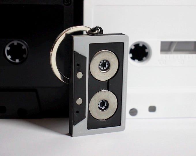 Personalised NFC Mixtape Cassette Keychain – Tap to Play Your Song | Custom Music Lover Gift | Spotify Retro Keyring | Handmade UK