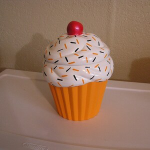 Halloween Sprinkles Cupcake Jar Orange Bottom