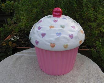 Strawberry Cupcake Cookie Jar - Etsy