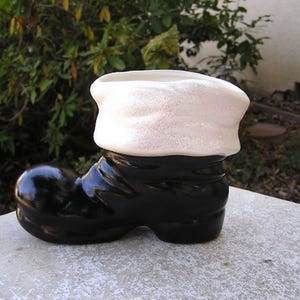 Candy Filled Santa Boot Candy Holder Black