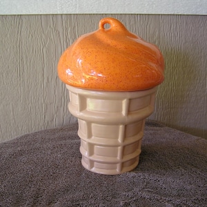 Delicious Orange Blossom Cherry Sprinkle Ice Cream Cookie Jar