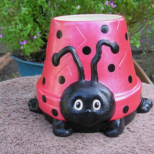 Ladybug Planters - Etsy