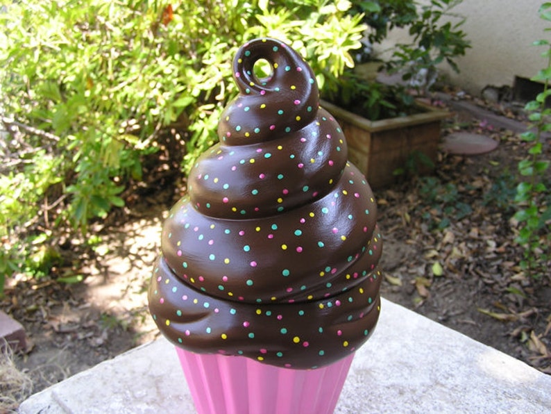 Swirled Chocolate Lovers Polka Dot Party Delight Cupcake Jar Etsy