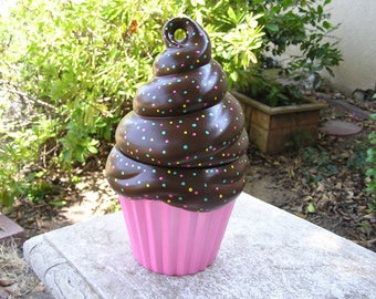 Swirled Chocolate Lovers Polka Dot Party Delight Cupcake Jar