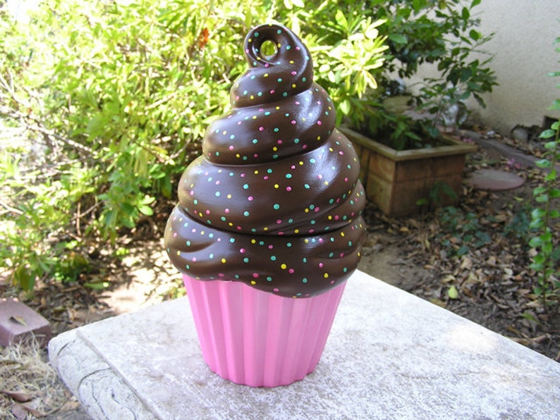 Swirled Chocolate Lovers Polka Dot Party Delight Cupcake Jar Etsy