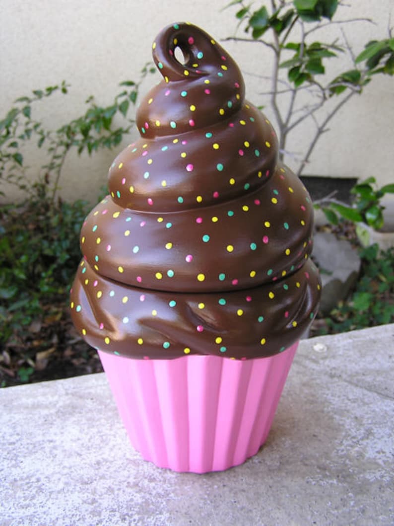 Swirled Chocolate Lovers Polka Dot Party Delight Cupcake Jar Etsy