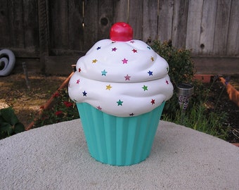 Razzle Dazzle Rainbow Bright Cupcake Jar