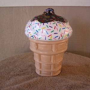 Rainbow Sprinkles Ice Cream Sundae Cookie Jar