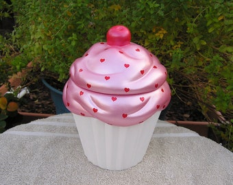 Whispering Valentine Hearts of Love Cupcake Jar