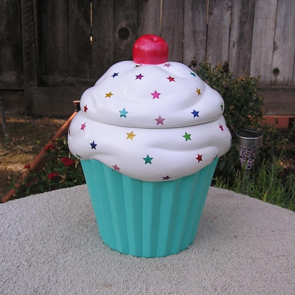 Razzle Dazzle Rainbow Bright Cupcake Jar--  Ready  --  To  --  Ship