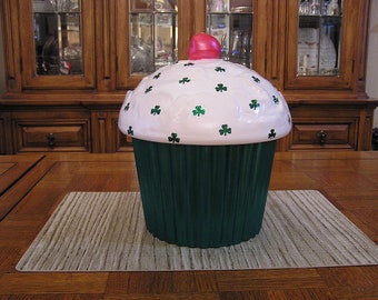 Saints Preserve Us Tis The Big Shimmering Shamrock Cupcake Jar