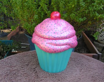 Ready  --  To  --  Ship  --  Cotton Candy Polka Dot Party Cupcake Jar