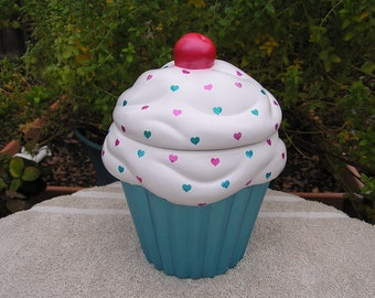 Valentine Cotton Candies Hearts Delight Cupcake Jar