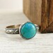 Stackable Turquoise Ring - Turquoise - Gemstone Ring - Real Turquoise ...