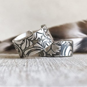 Sterling Silber Ohrmanschette, punziert Leder Design, Schmuck für Frauen, Silber Ohrmanschette, Unisex Geschenk Manschette Ohrring Knorpel Ohr Manschette