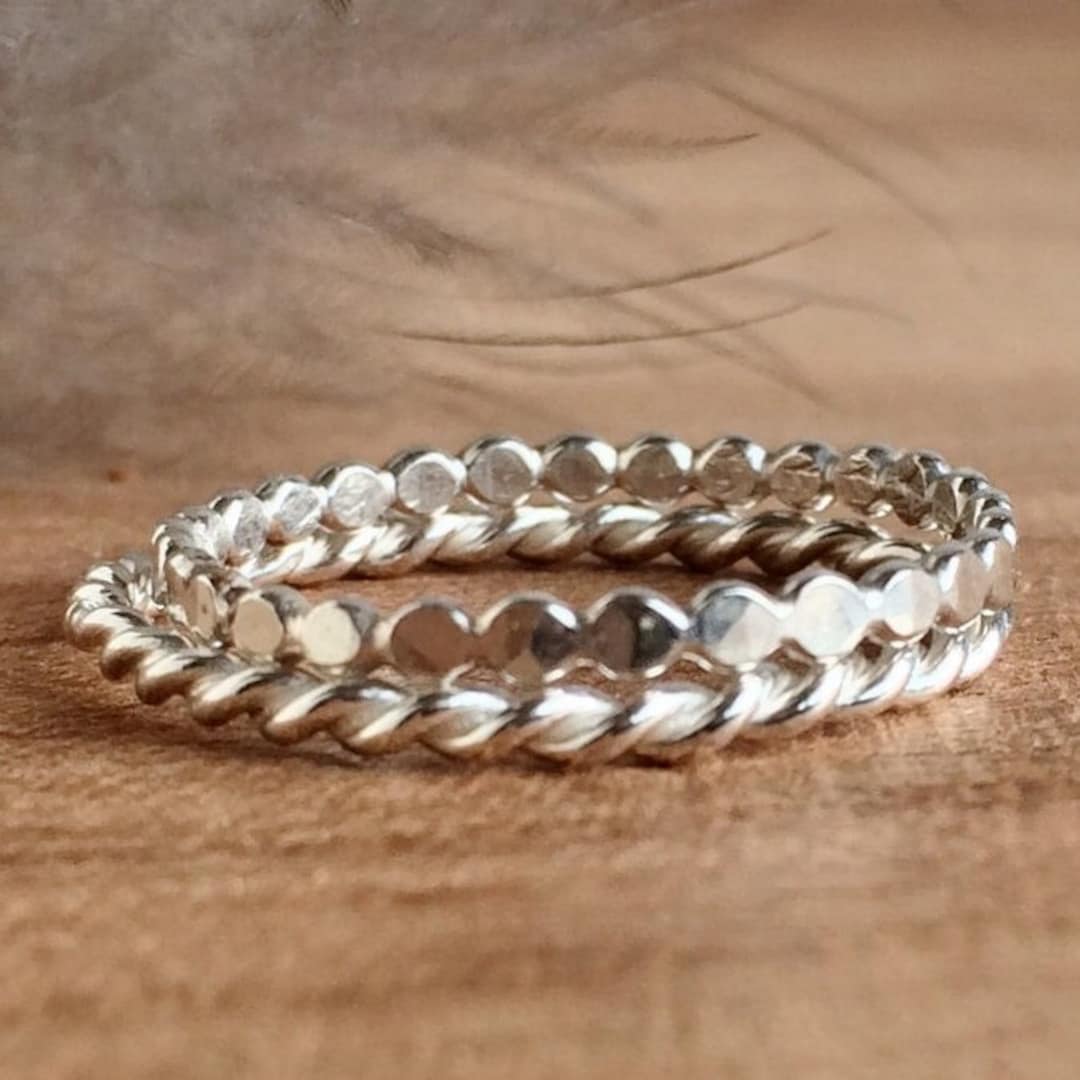 Ring Stack Spacer Sterling Silver Stacking Rings - Spacer Rings - Silver - Stackable ...