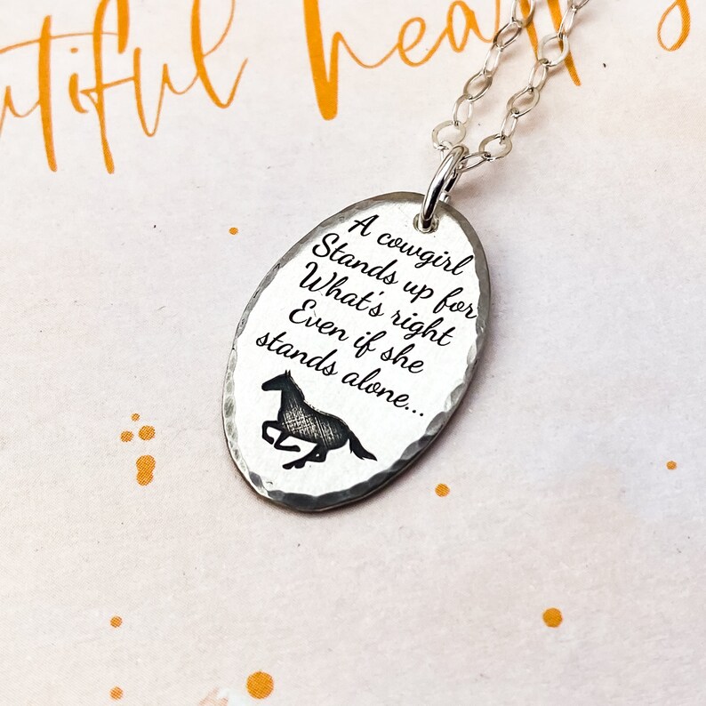 Inspirational Horse Girl Charm, Horse Lover Gift, Cowgirl Stands For