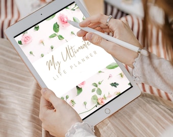 Life Planner Printable | 59-Page Ultimate Planner | Goal Setting | Habit Tracker | Gratitude Journal | Self Care | Instant Download PDF