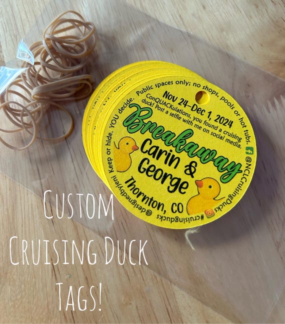 Cruising Ducks Personalized Tags
