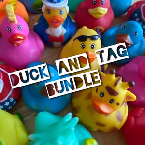 Cruising Ducks or Off-Road Vehicle Ducking Rubber Ducks and Tags Bundle