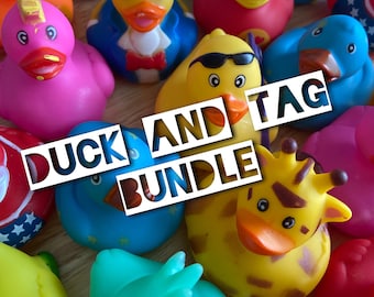 Cruising Ducks or Off-Road Vehicle Ducking Rubber Ducks and Tags Bundle