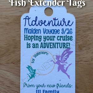 Custom Cruise Fish Extender Gift Tags