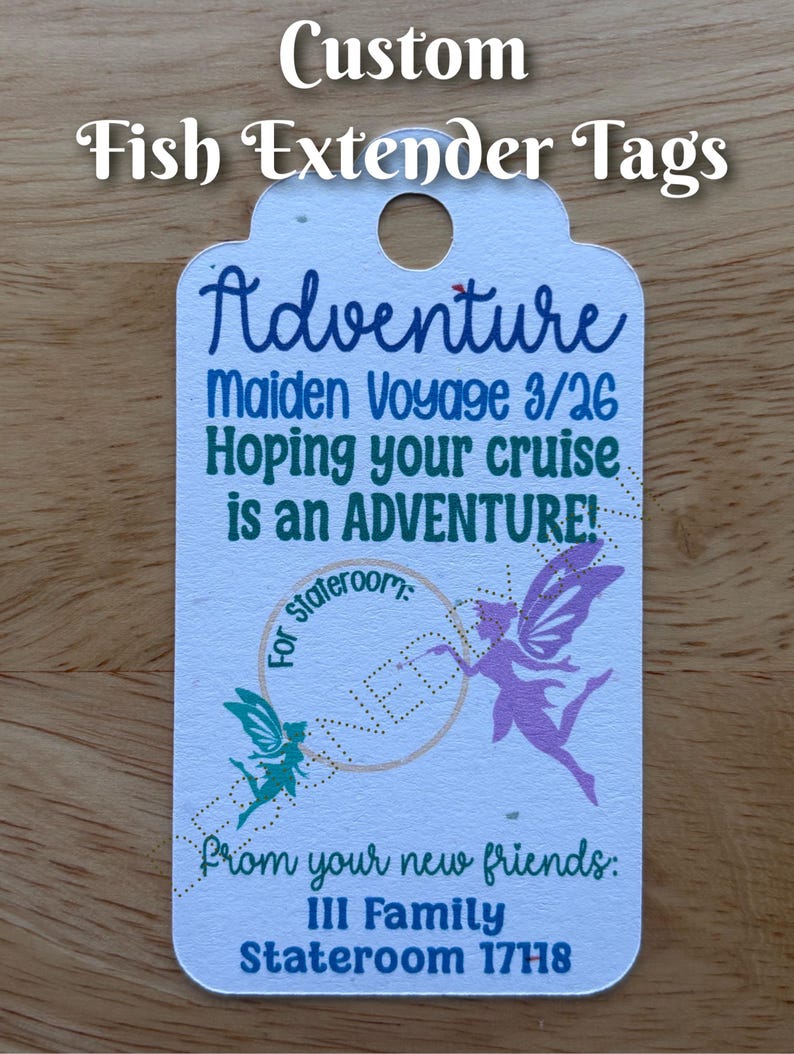 Custom Cruise Fish Extender Gift Tags image 1