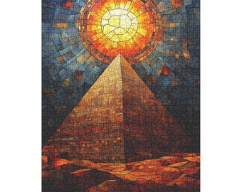 ステンドグラス エジプトピラミッド ジグソーパズル 300/500/1000